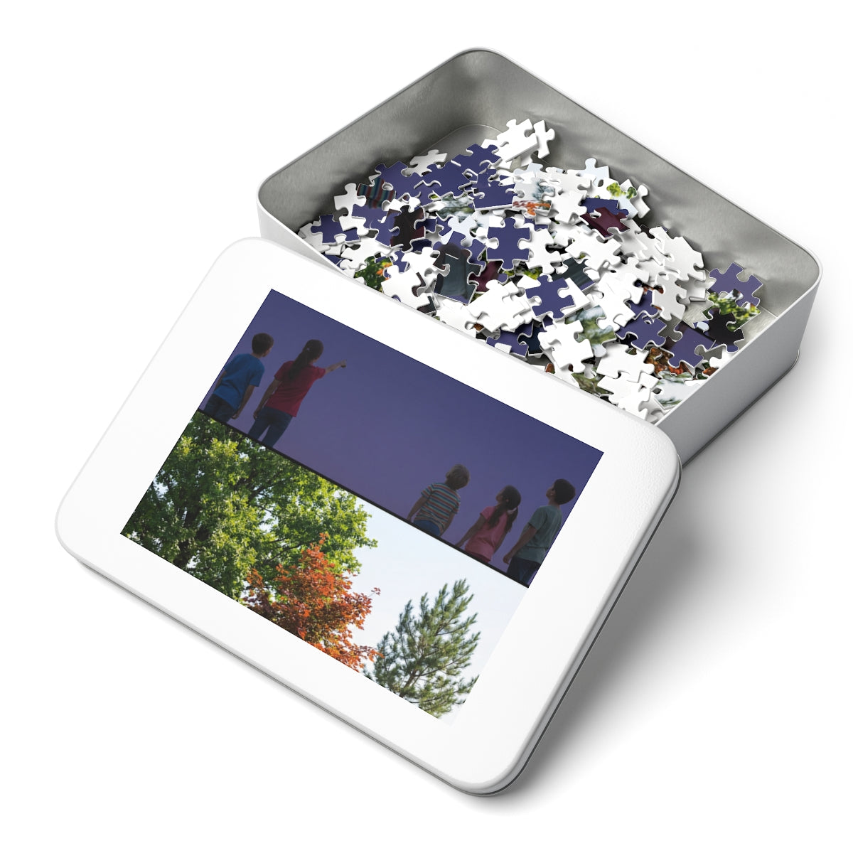 Jigsaw Puzzle with Tin - Starry Forest Magic