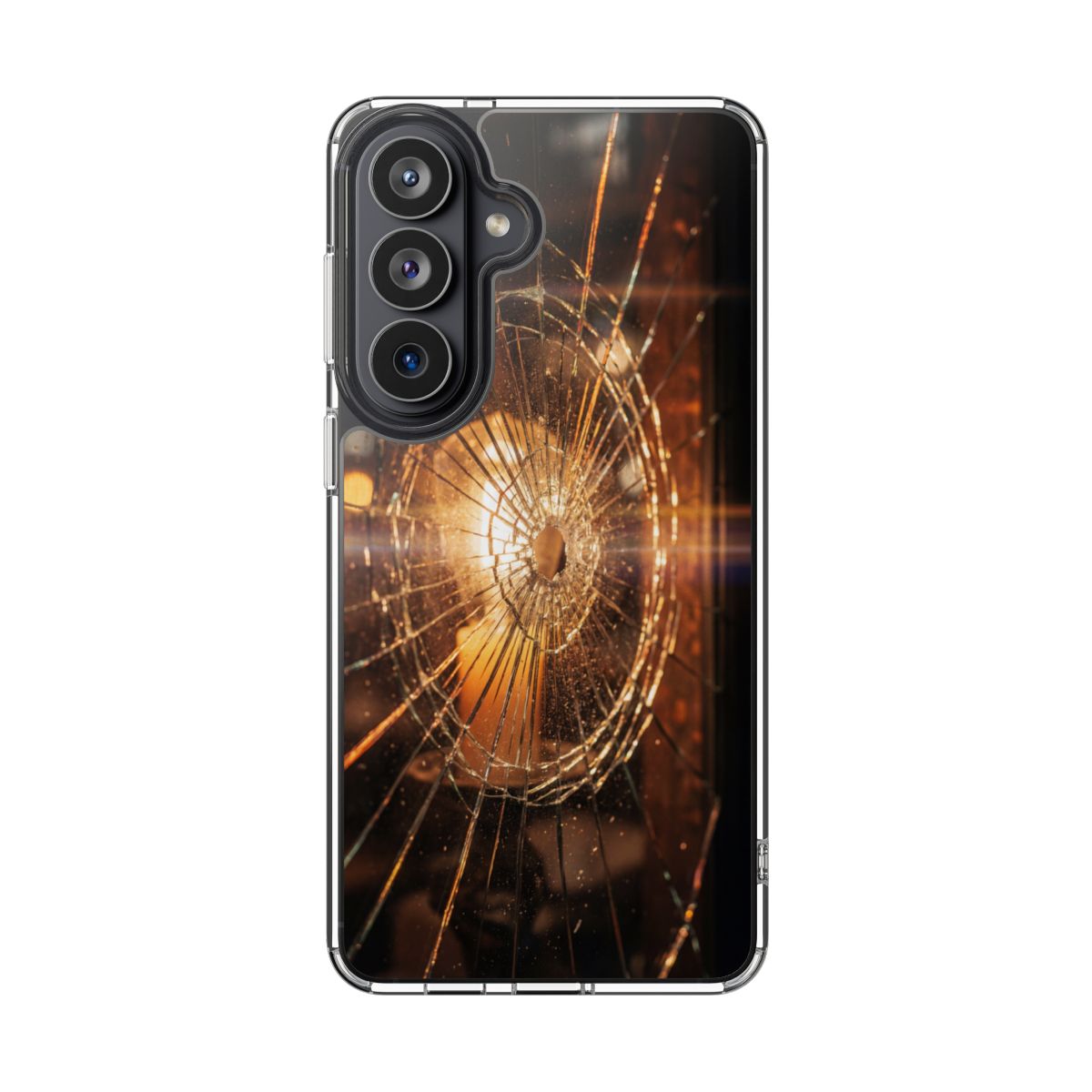 Clear Impact-Resistant Case - Fractured Glow