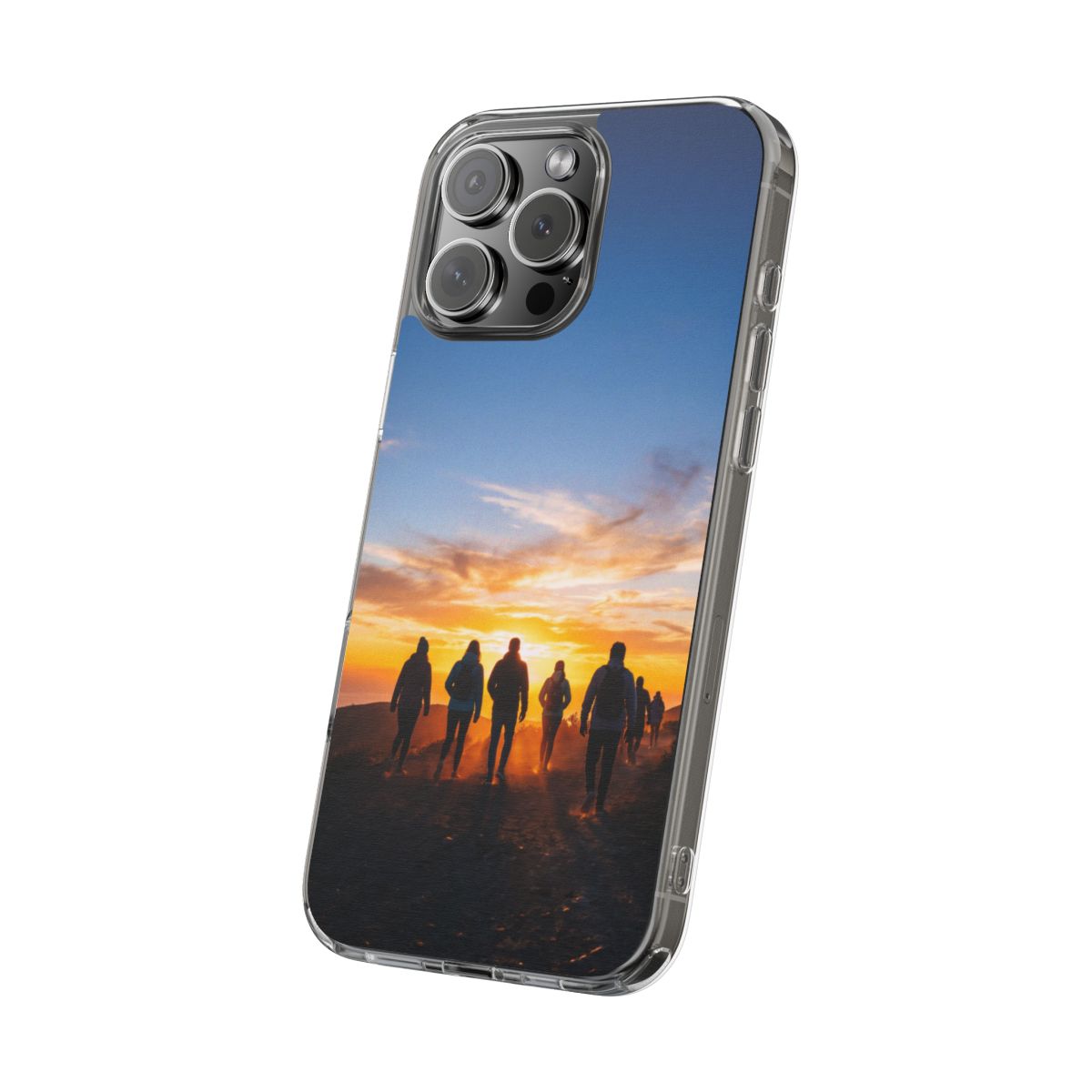 Clear Impact-Resistant Cases - Clear Phone Case - Sunset...