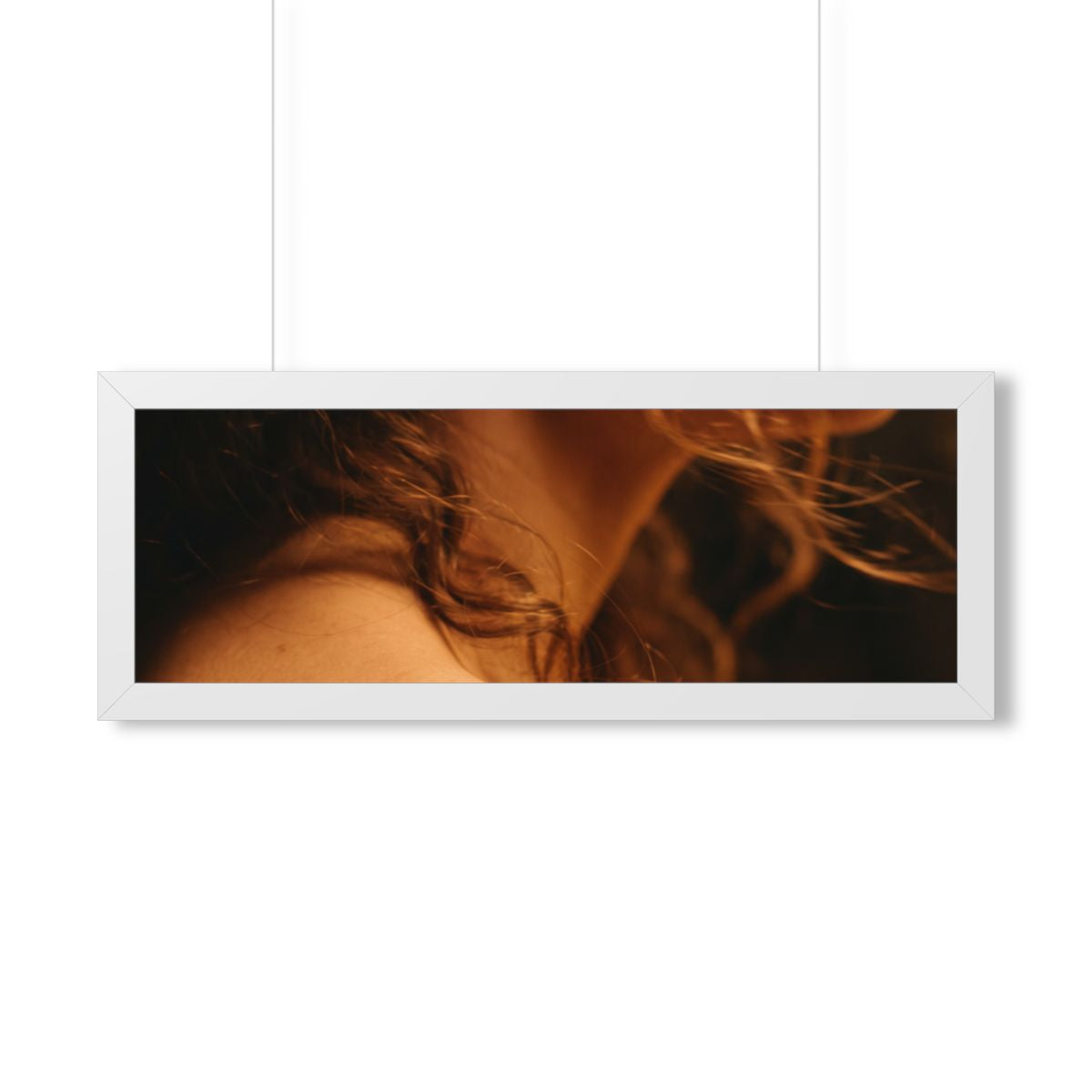 Framed Horizontal Poster - Golden Hour Silhouette Art —... |...
