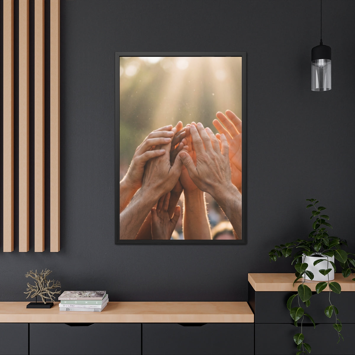 Framed Posters - Golden Rays of Unity Wall Art (8×12, 9×11...
