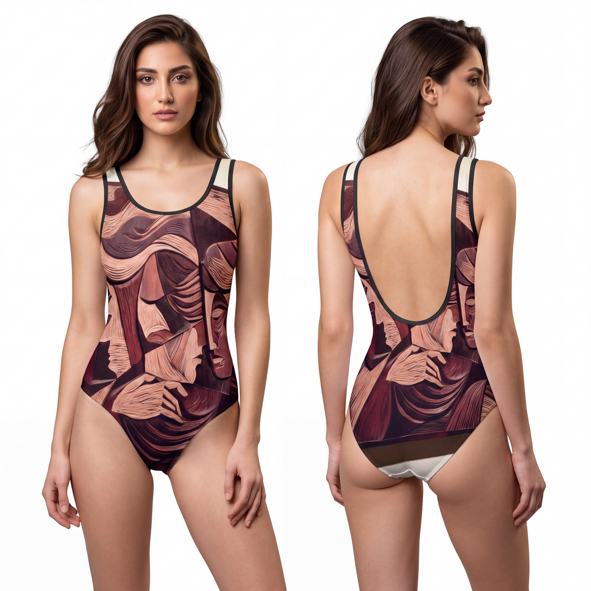 Women's Classic One-Piece Swimsuit - Faceted Touch Classic |...