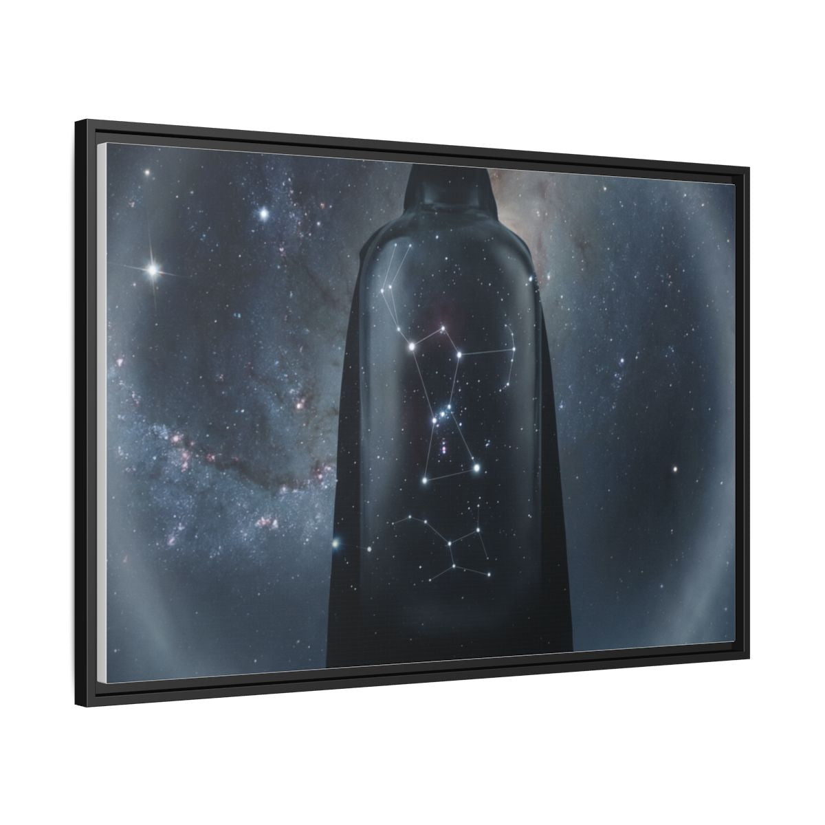 Framed Matte Canvas - Cosmic Sentinel — Black / 1.25" (10×8, 12×9, 14×11, 16×12, 20×10, 18×12, 20×16, 24×16, 24×18, 36×12, 24×20, 32×16, 30×20, 30×24, 32×24, 48×16, 36×24, 48×24, 40×30, 60×20, 48×32, 60×30 & 60×40)