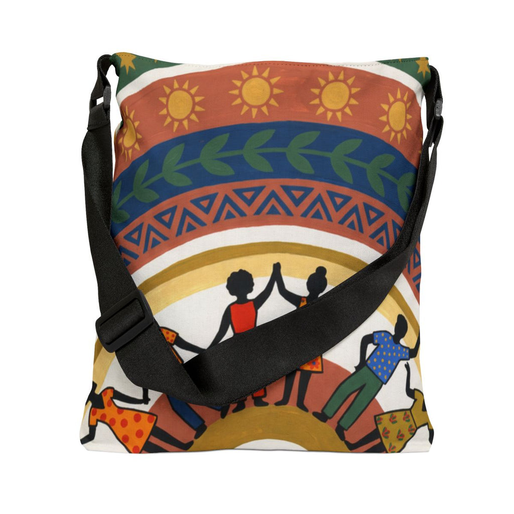 Adjustable Tote Bag - Unity Mandala Folk Art | Echovira...