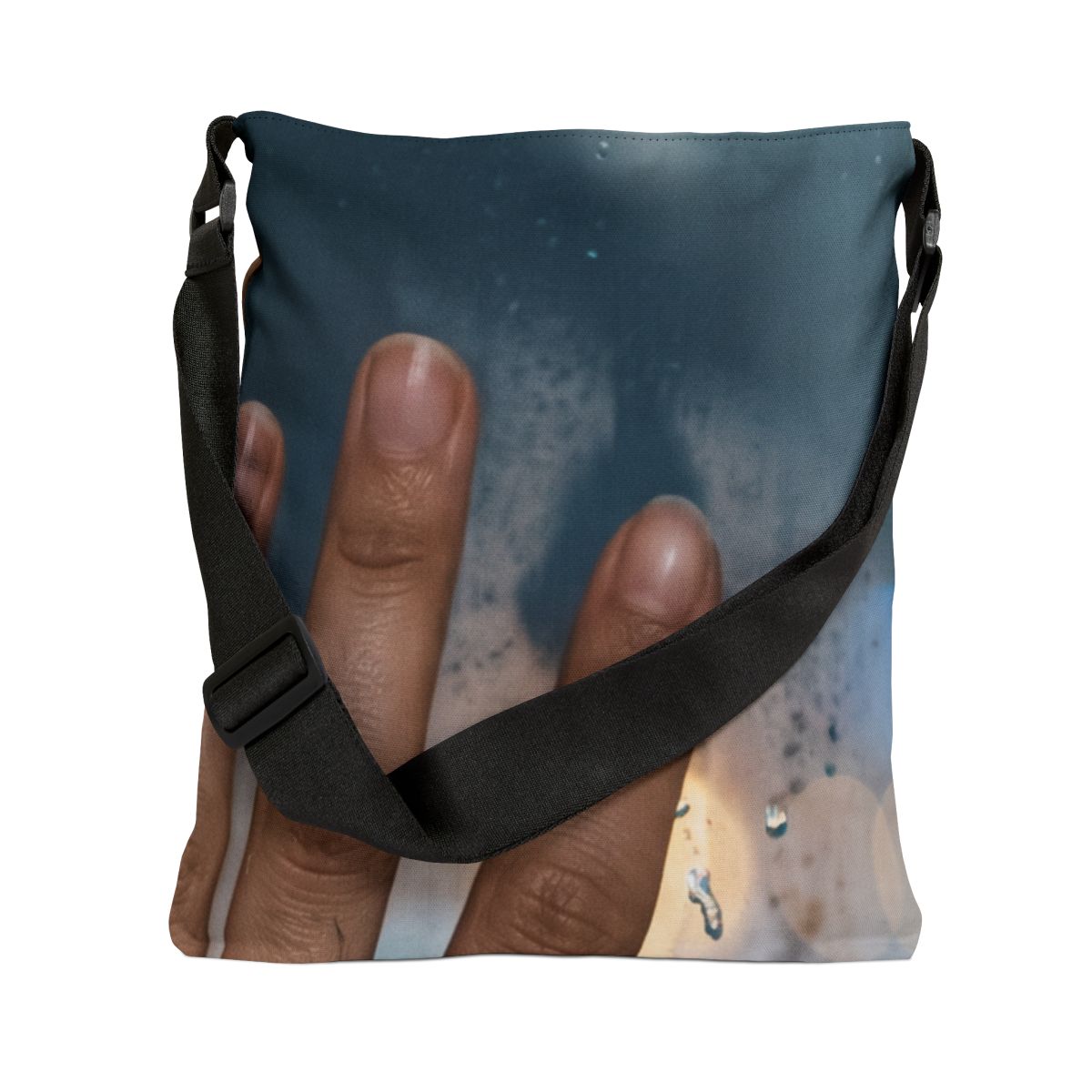 Adjustable Tote Bag Rainy Window Art
