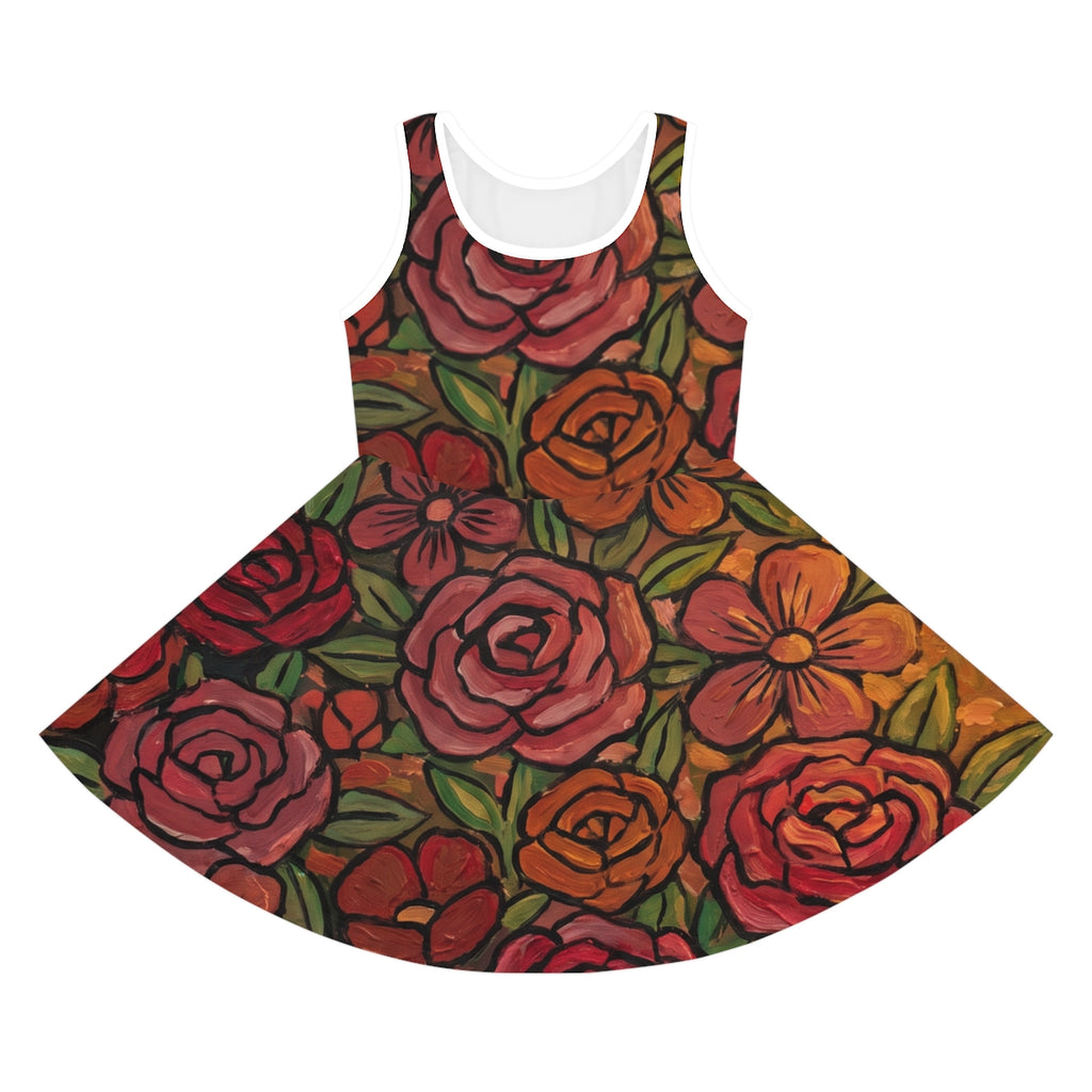 Girls' Sleeveless Sundress Floral Hearth Art