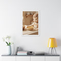 Framed Vertical Poster - Cozy Felt Hearth — White (11×14......