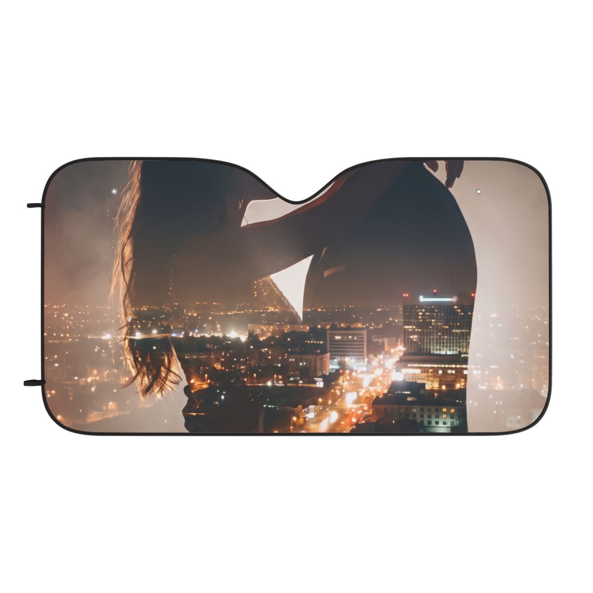 Car Sun Shades - City Midnight Romance (1 & 2 pcs) |...