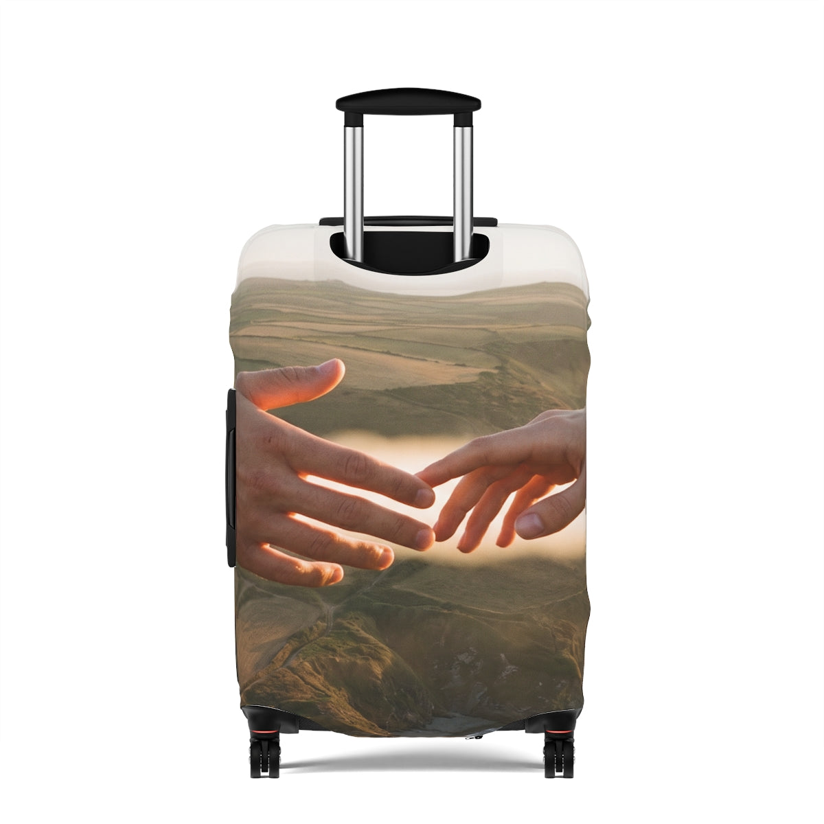 Luggage Cover - The Infinite Touch | Ethereal Coastal Art |...