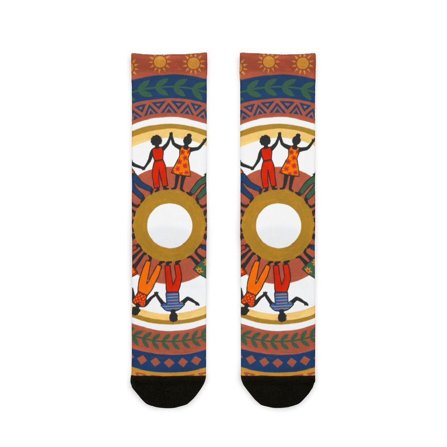 Sublimation Crew Socks - Unity Mandala Folk Art