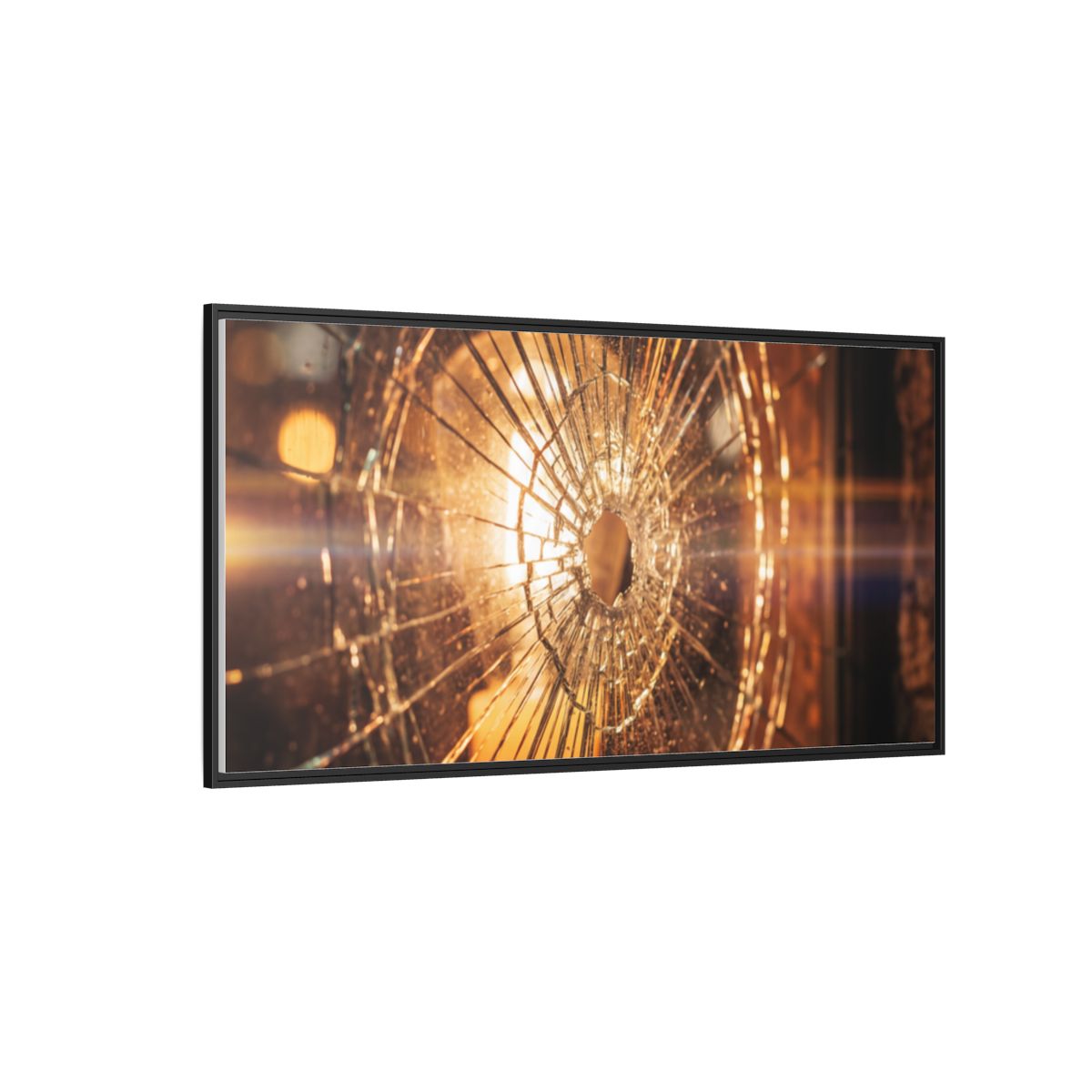 Framed Matte Canvas - Amber Glow — Black / 1.25"