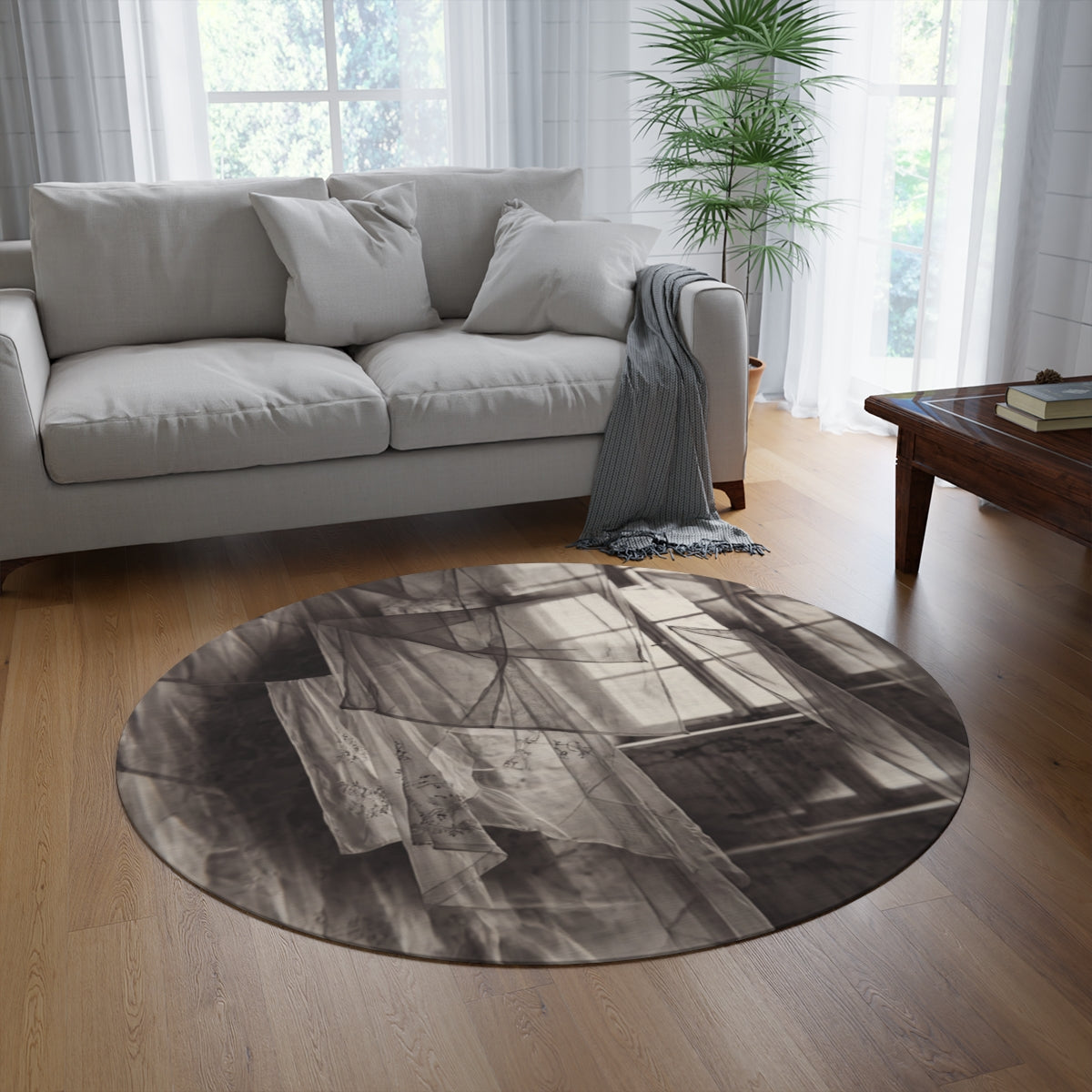 Round Rug - Spectral Veils | Echovira Gallery