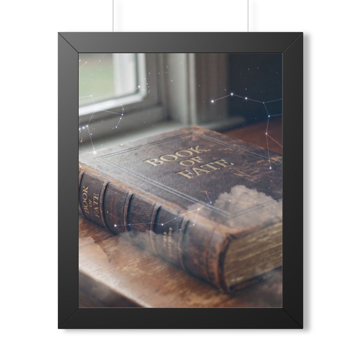 Framed Vertical Poster - Celestial Book of Fate Mystical Art...