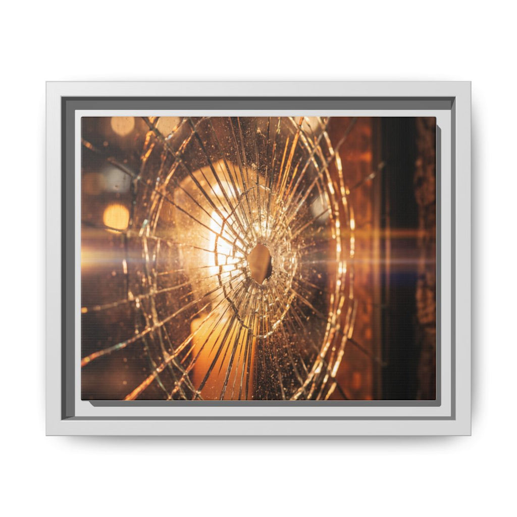 Framed Matte Canvas - Shattered Glass