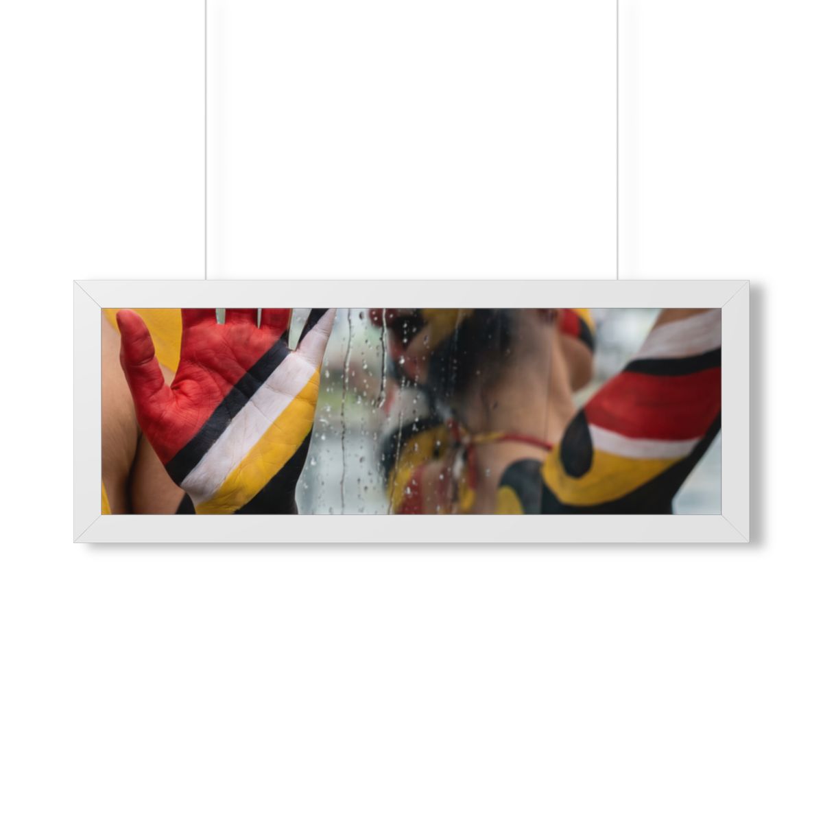 Framed Horizontal Poster - Urban Prism Abstract Body Paint...