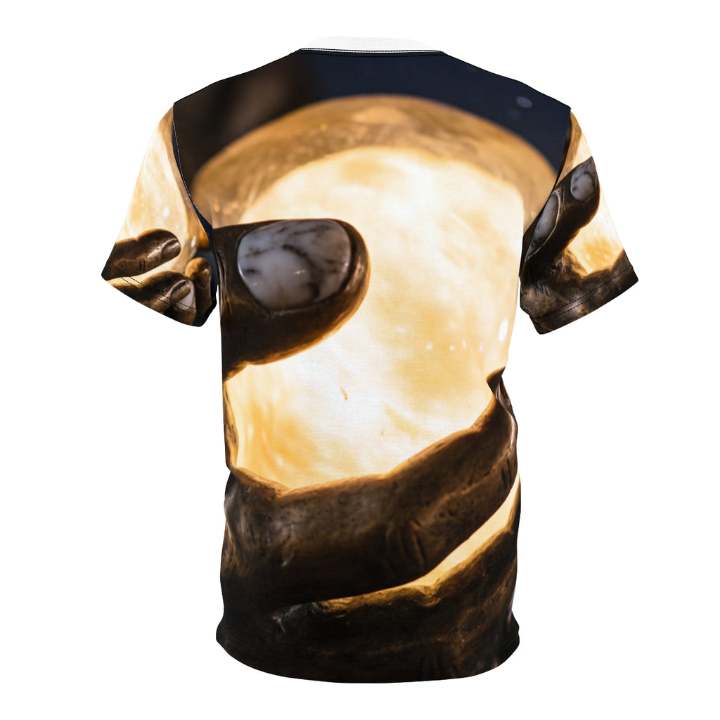 Unisex Cut & Sew Tee - Celestial Orb Bronzed Palm | Echovira...