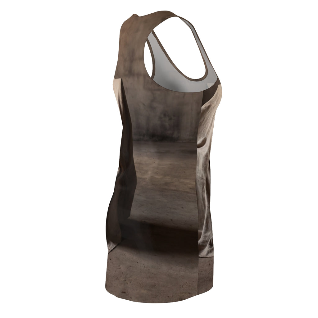 Women's Cut & Sew Racerback Dress - Draped Architectural...