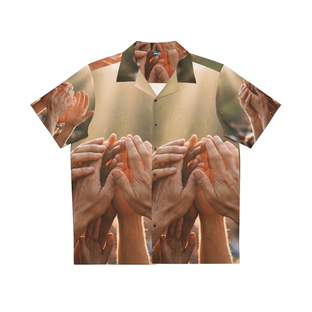 Men's Hawaiian Shirt - Golden Rays of Unity Wall Art |...