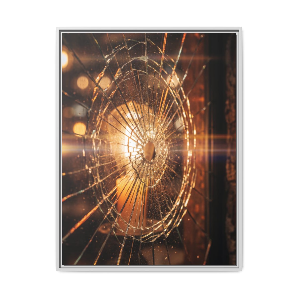 Framed Matte Canvas - Shattered Glass