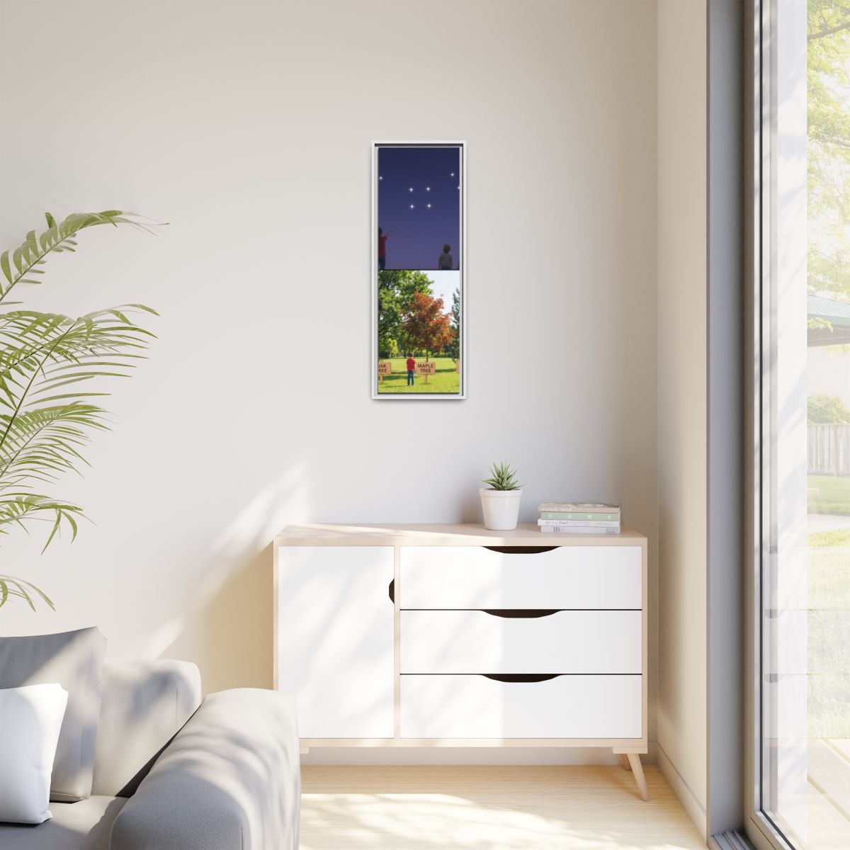 Matte Canvas, Framed - Stardust & Forest Discovery — White /...