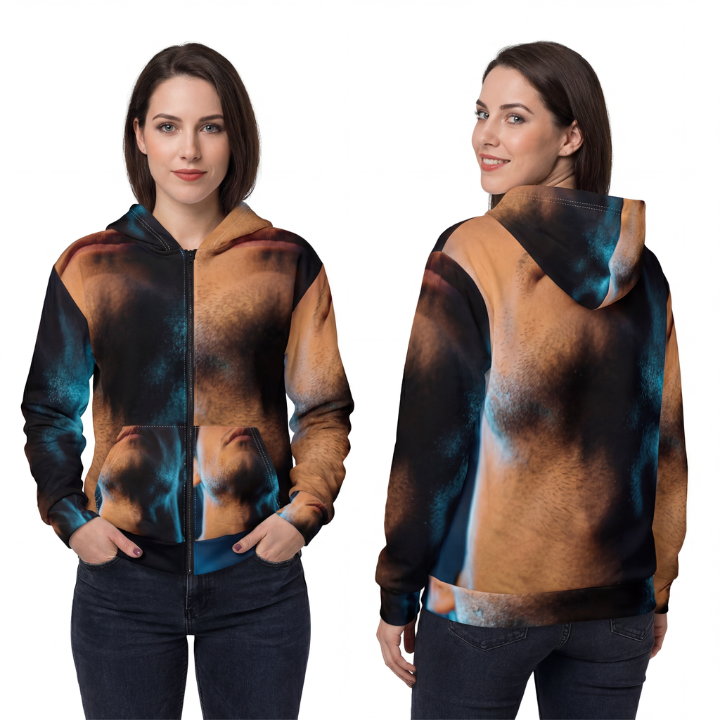 Unisex Kapuzenjacke mit Reißverschluss – Midnight Pulse