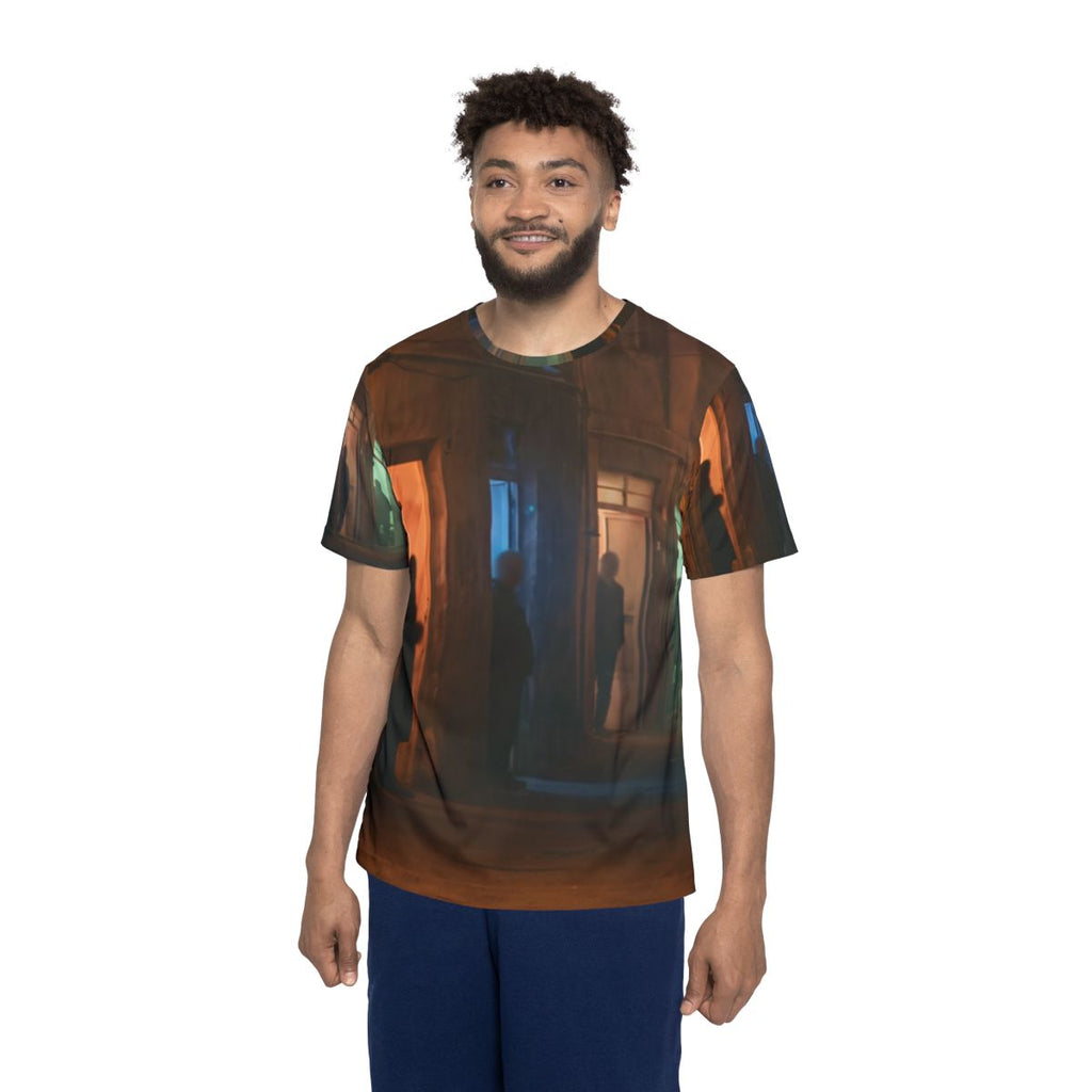 Men's Sports Jersey - Shadowed Alleyway Mystery Art Print |...