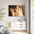Golden Hour Matte Canvas - Framed Sunset Wall Art — Natural...