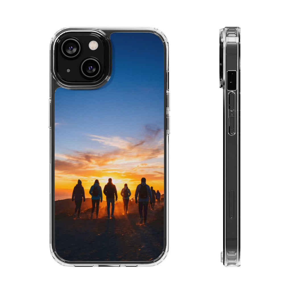 Clear Impact-Resistant Cases - Clear Phone Case - Sunset...