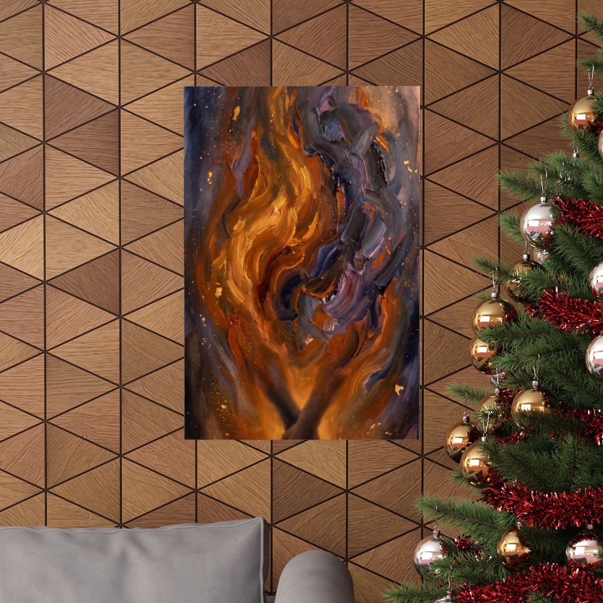 Matte Vertical Poster - Ember Resonance Wall Art (8×10 &......
