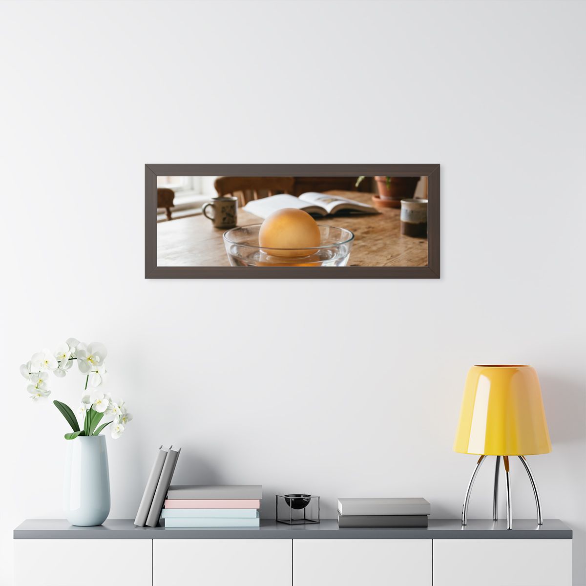 Framed Horizontal Poster - Amber Sanctuary — Walnut (14×11...