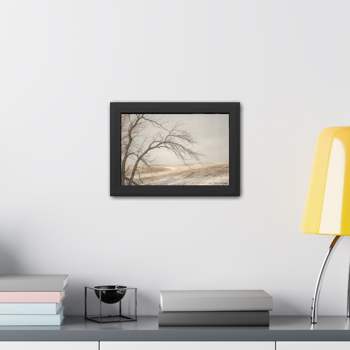 Framed Posters - Winter Branch Solitude Landscape —... |...