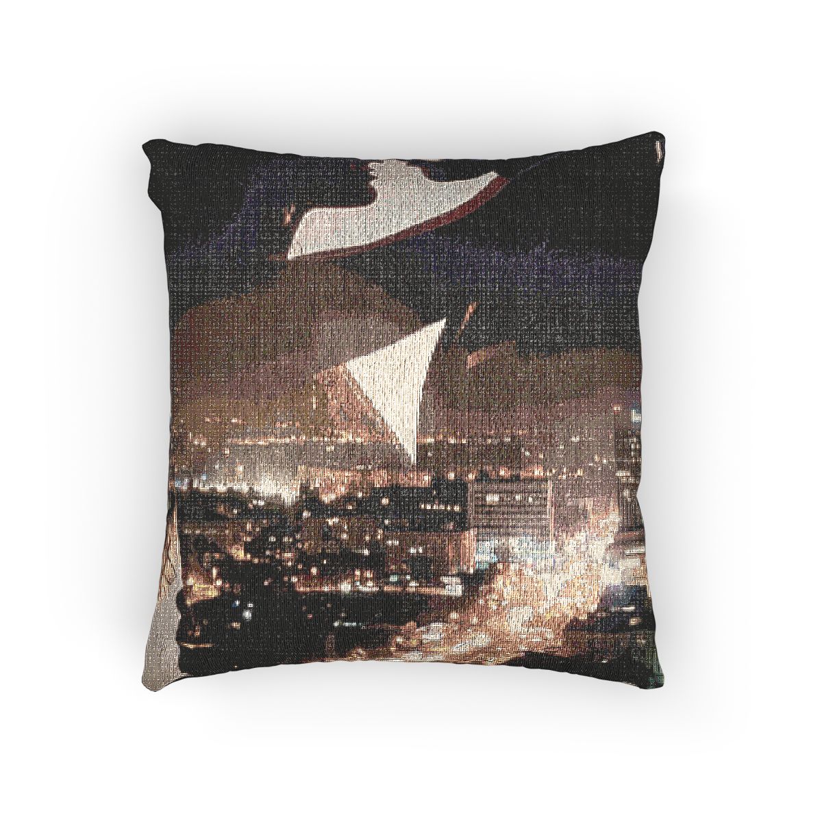 Woven Pillow - Midnight Lovers Silhouette | Echovira Gallery