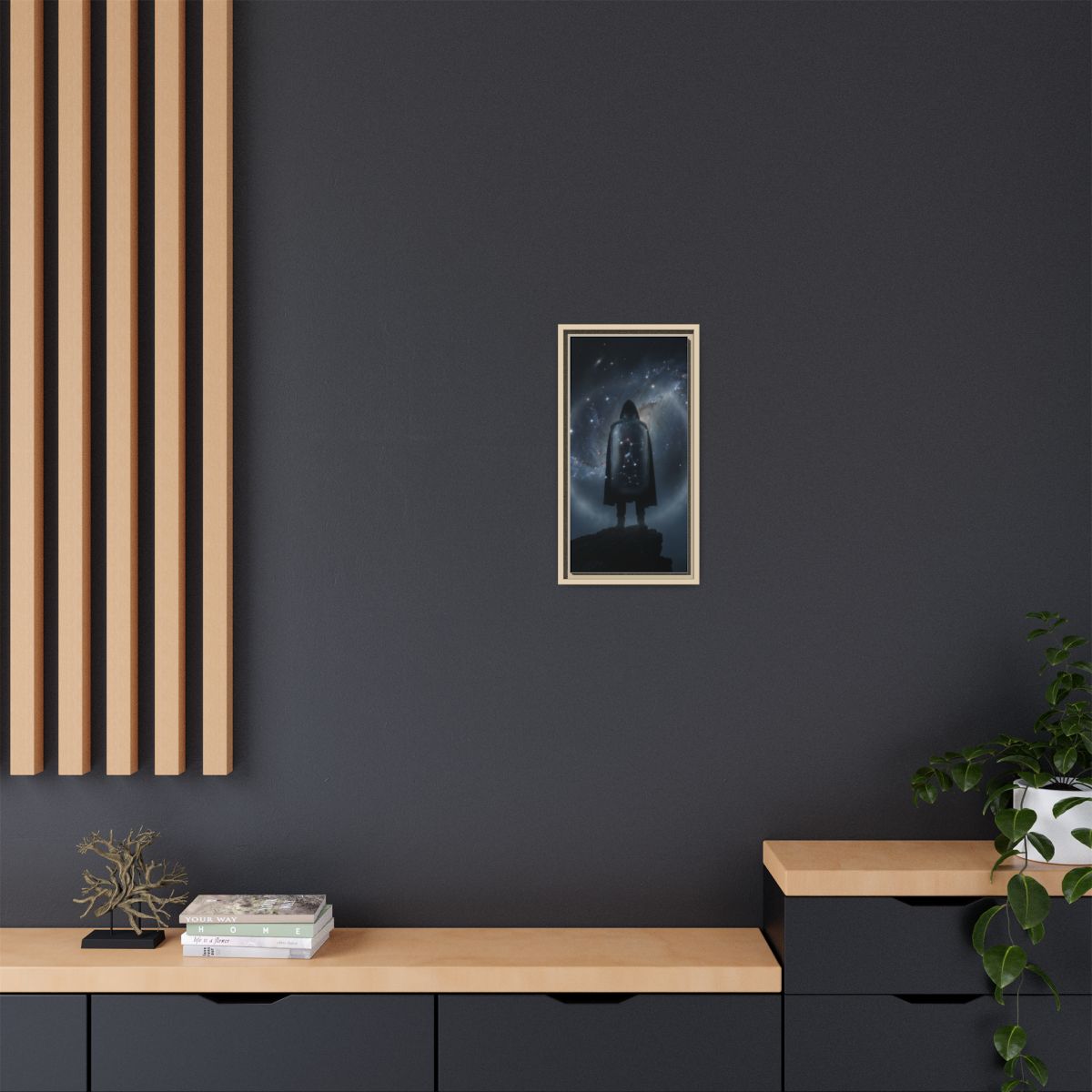 Framed Matte Canvas - Cosmic Sentinel — Natural / 1.25"... |...