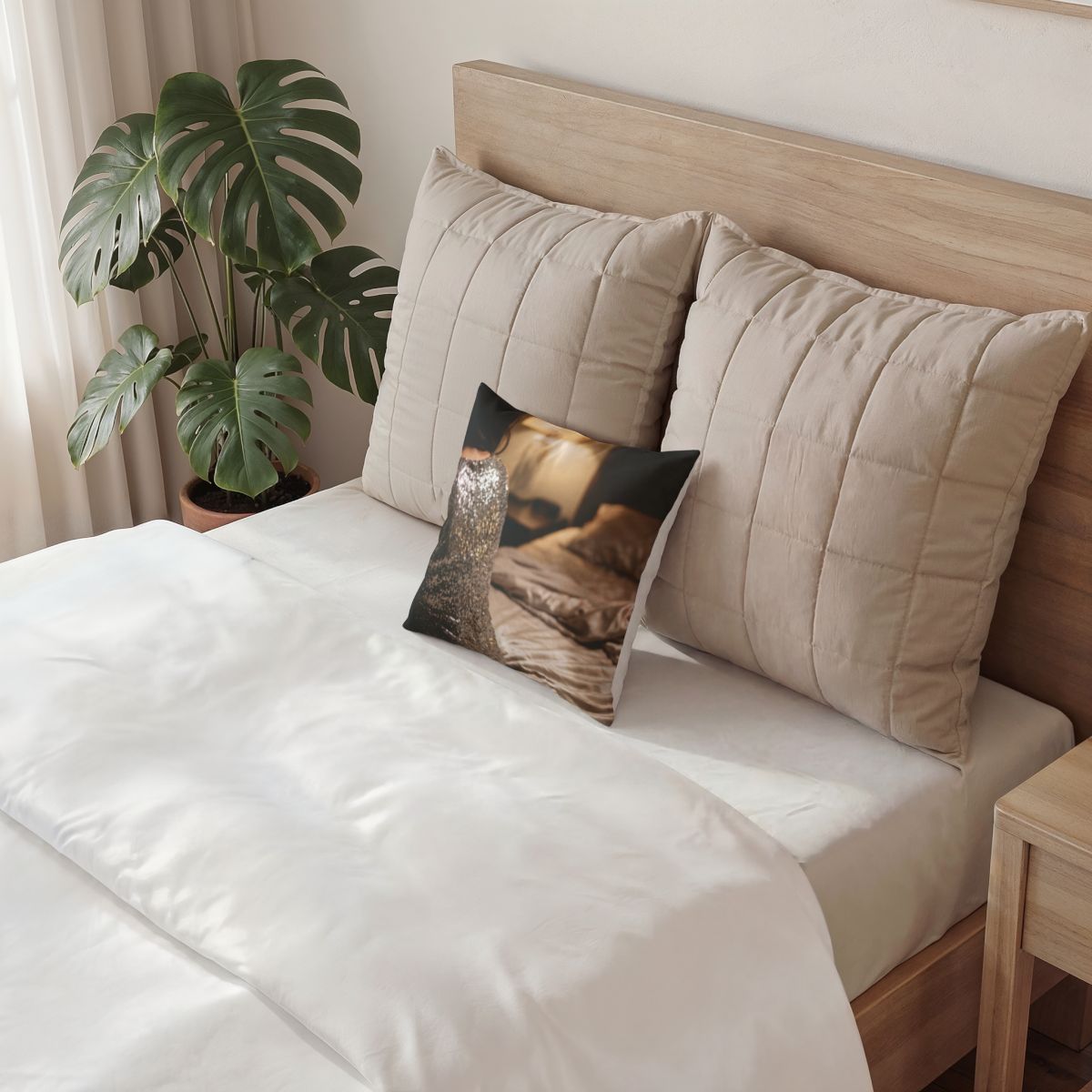 Poly Velvet Pillow - Midnight Luxury | Echovira Gallery
