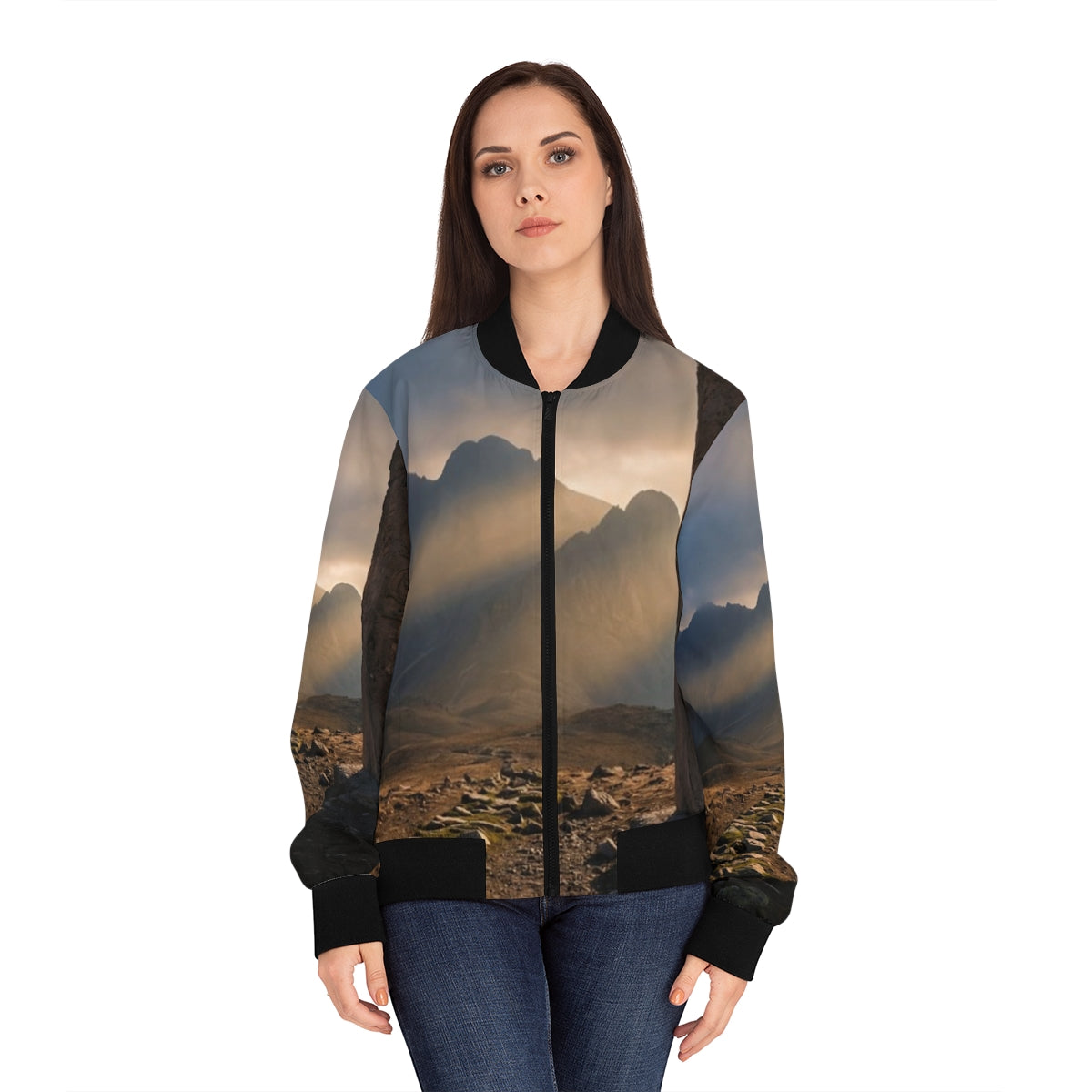 Women's Bomber Jacket - Mystic Monolith Ancient Persian... |...