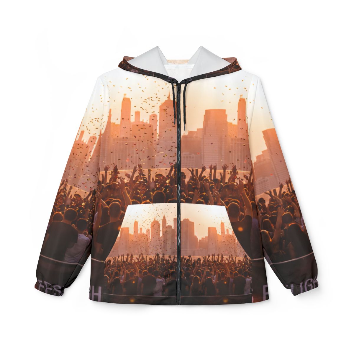Unisex Windbreaker Jacket - City Lights | Echovira Gallery