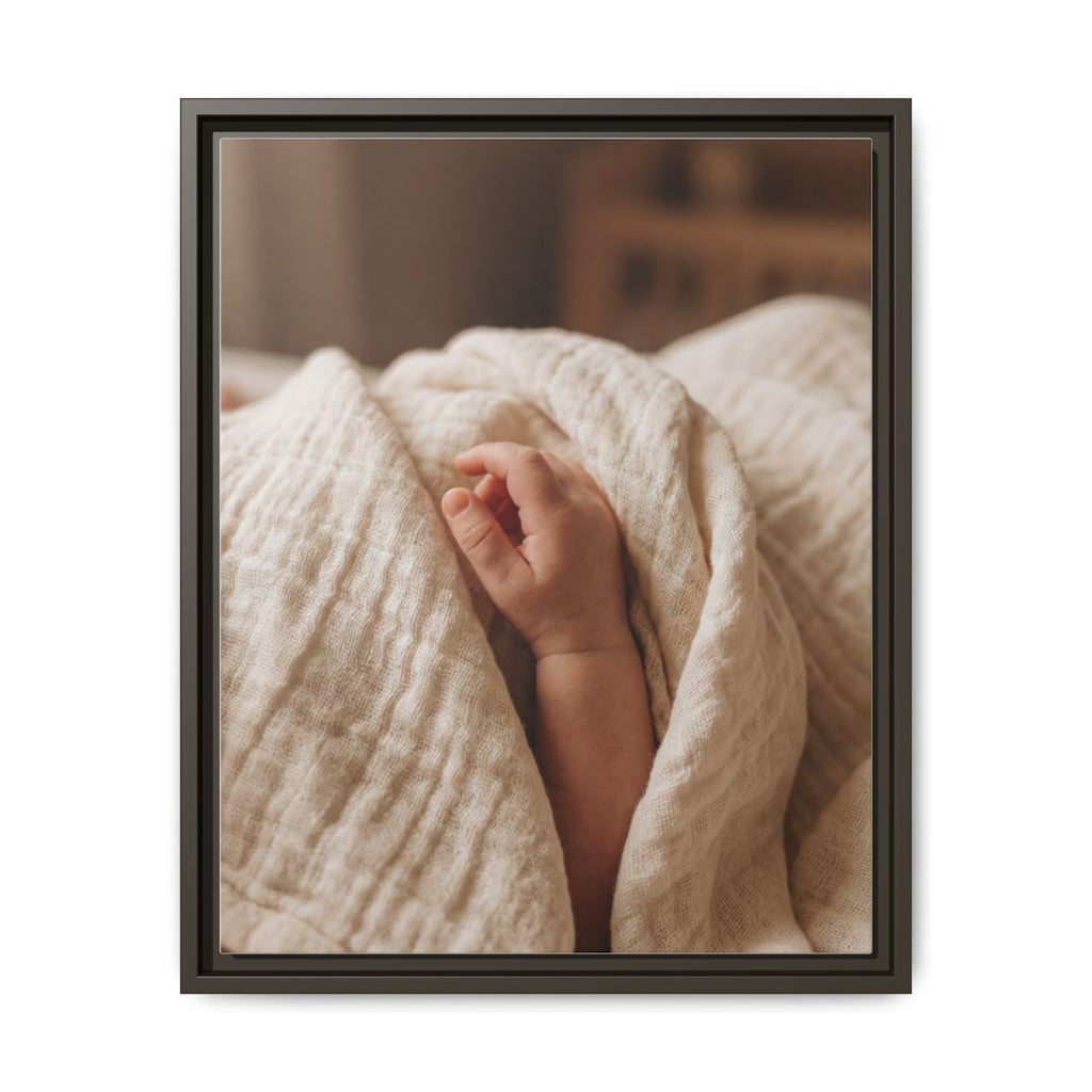 Framed Matte Canvas - Neutral Nursery — Espresso / 1.25"