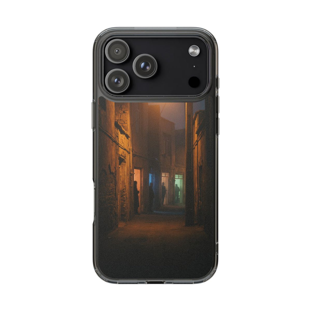Clear Impact-Resistant Case - Night Alley iPhone Glow |...
