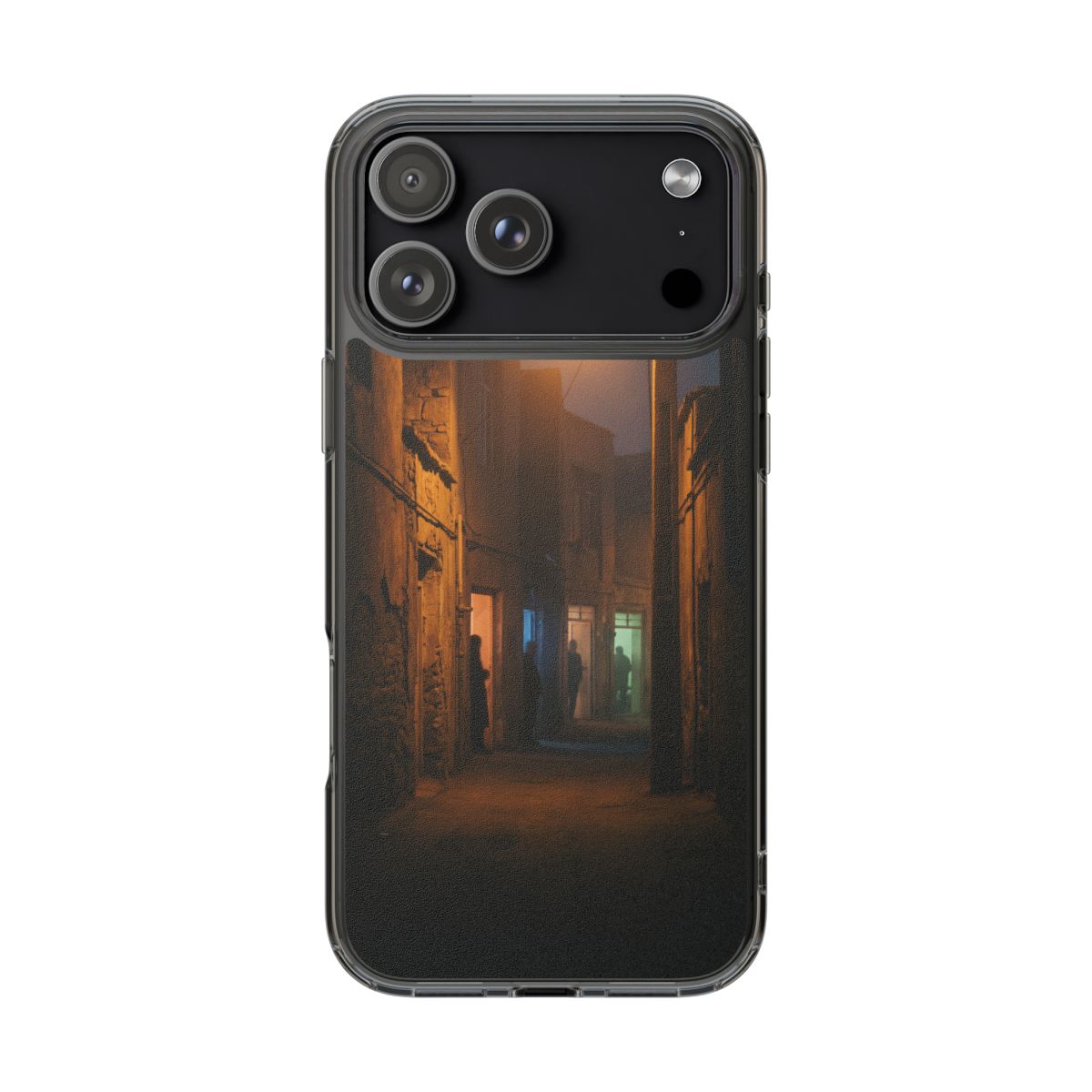 Clear Impact-Resistant Case - Night Alley iPhone Glow |...