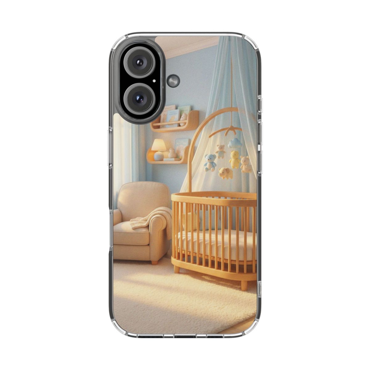 Clear Impact-Resistant Cases - Soft Blue Clear Phone Case...