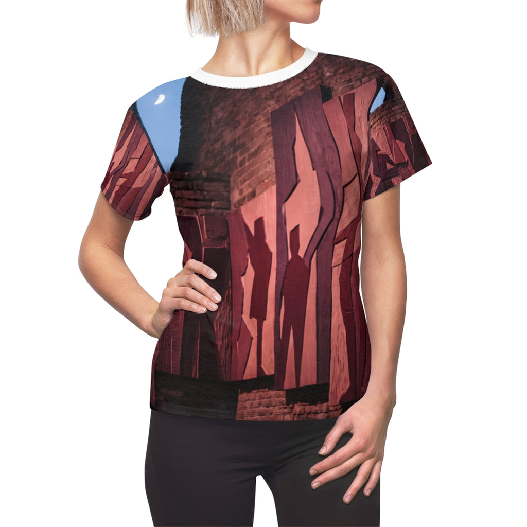 Women's Cut & Sew Tee - Nocturnal Passage | Echovira Gallery