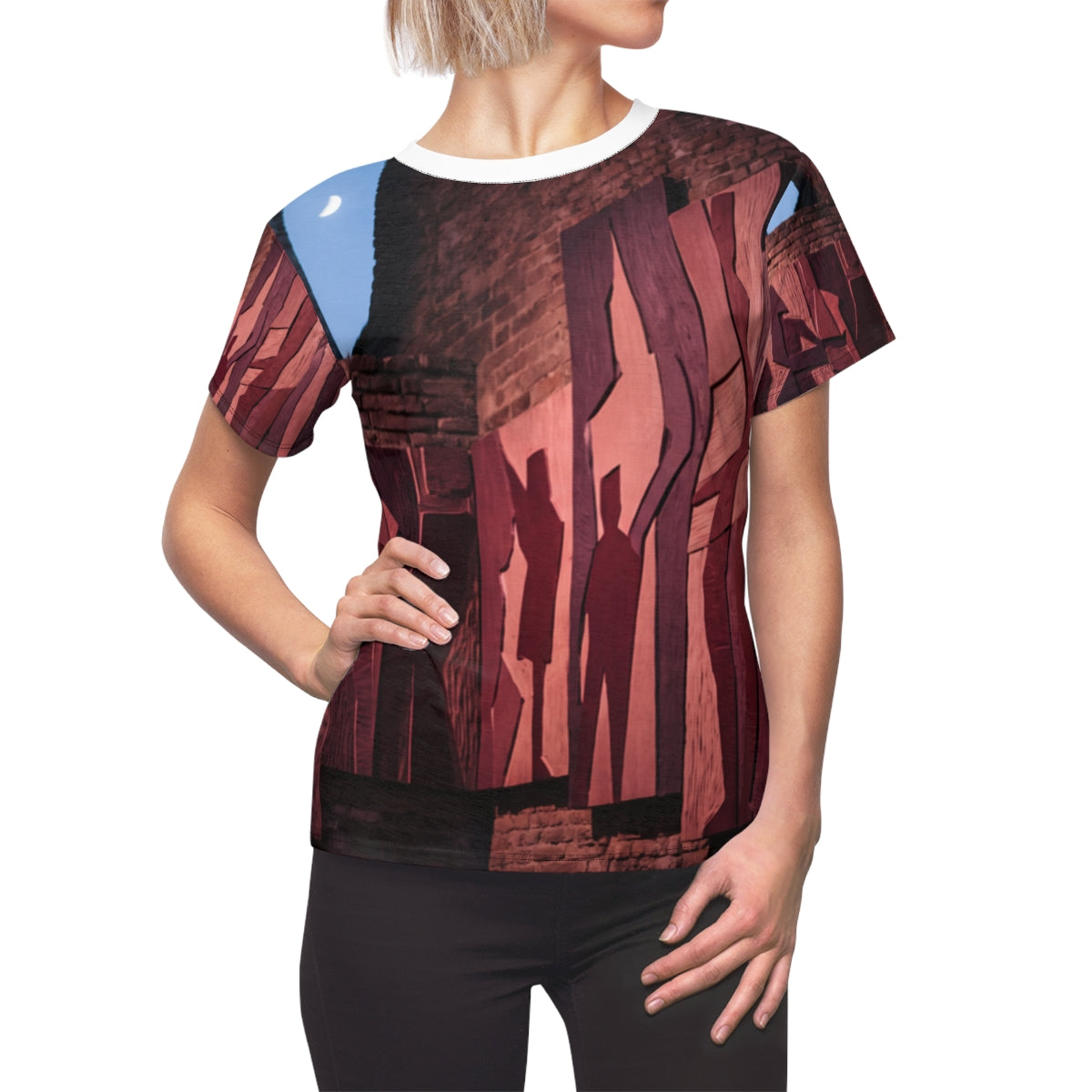 Women's Cut & Sew Tee - Nocturnal Passage | Echovira Gallery