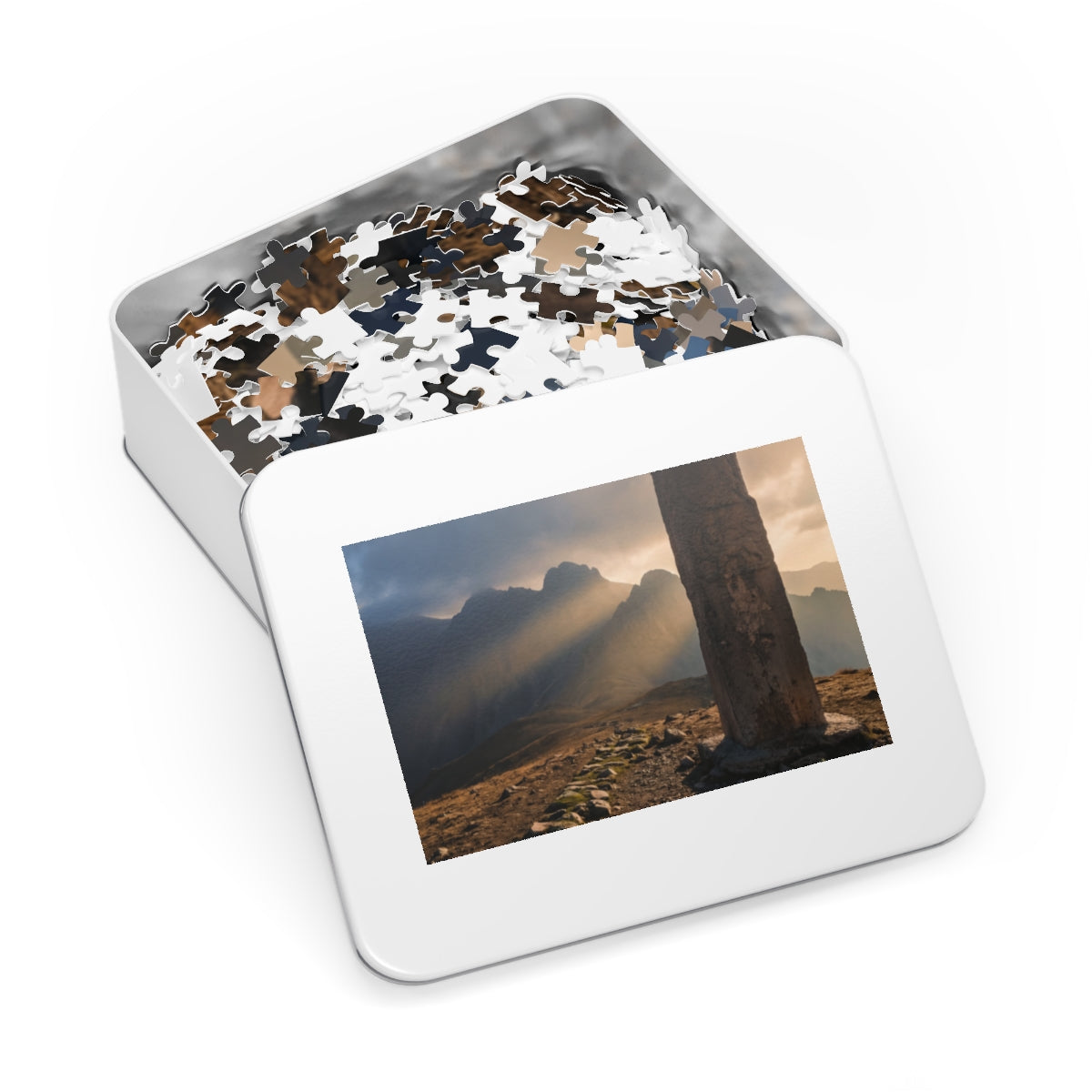 Jigsaw Puzzle with Tin - Jigsaw Puzzle - Cinematic Landscape
