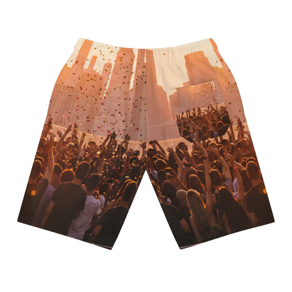 Athletic Long Shorts - City Lights | Echovira Gallery