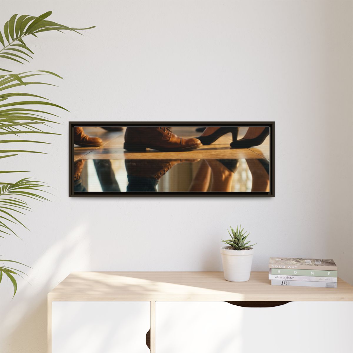 Matte Canvas, Framed - Golden Hour Reflections Cinematic Art...