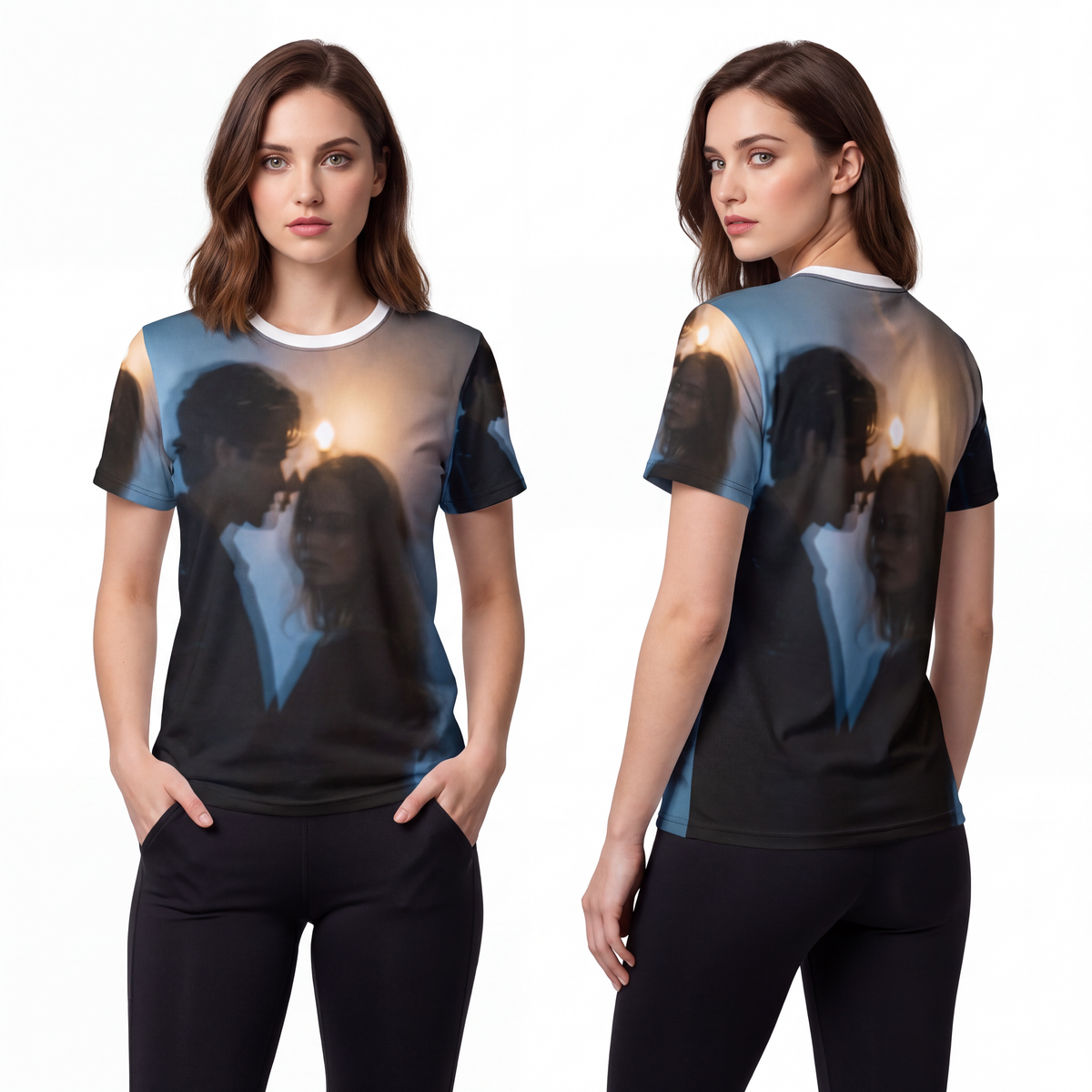 Midnight Reflections Unisex Tee - Cinematic Streetwear |...