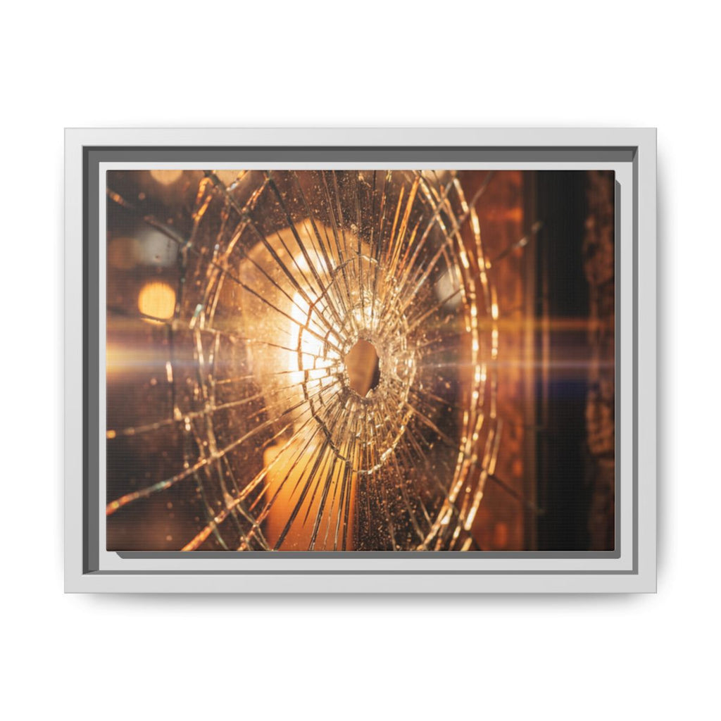 Framed Matte Canvas - Shattered Glass