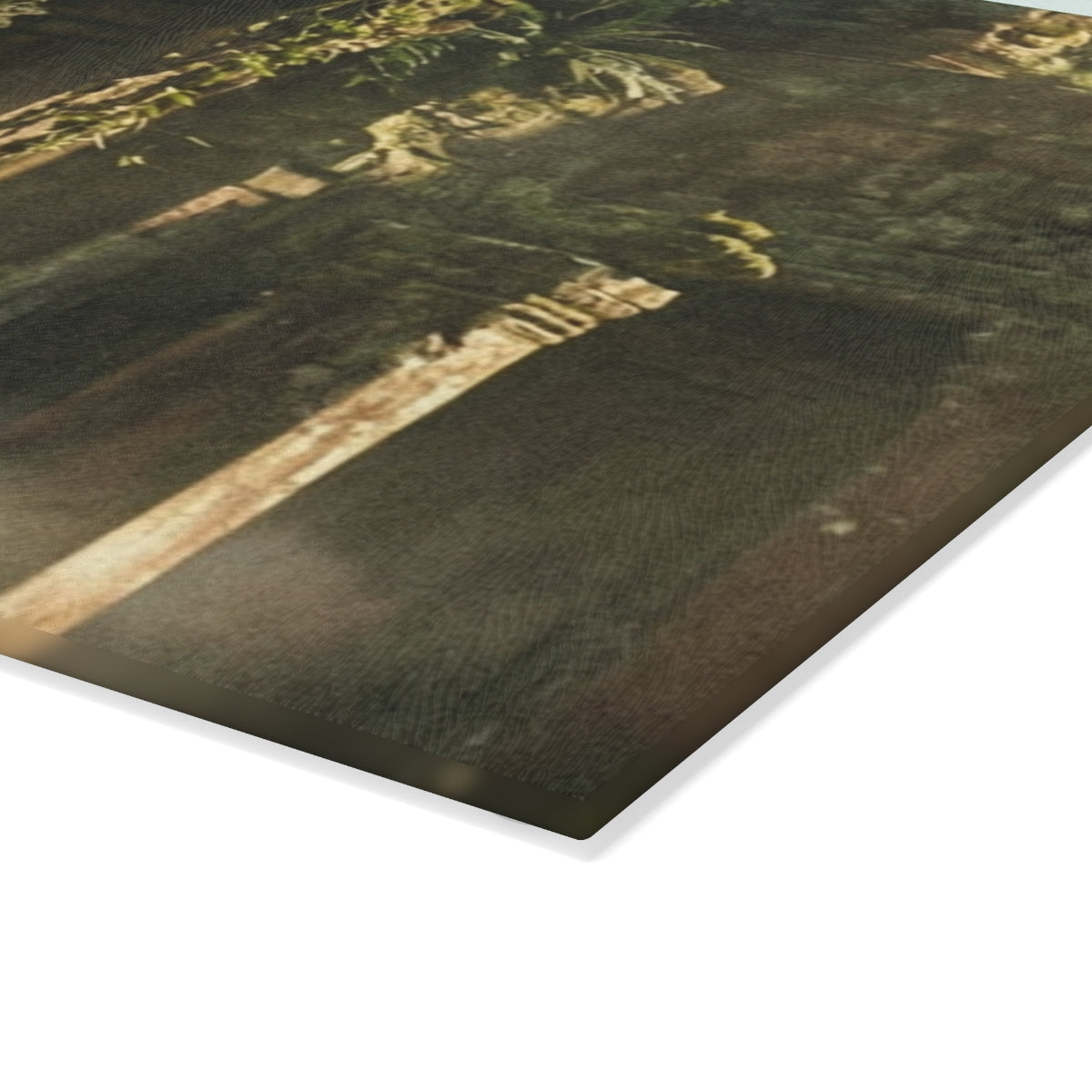 Glass Cutting Board - Jungle Ruins Kitchen | Echovira...