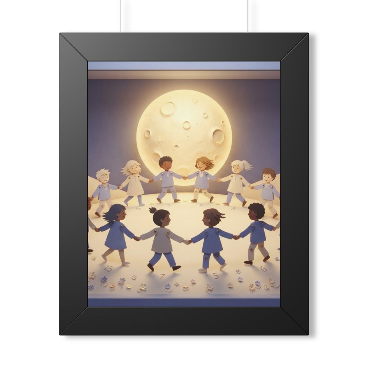 Framed Vertical Poster - Moonlit Lullaby — Black (11×14... |...