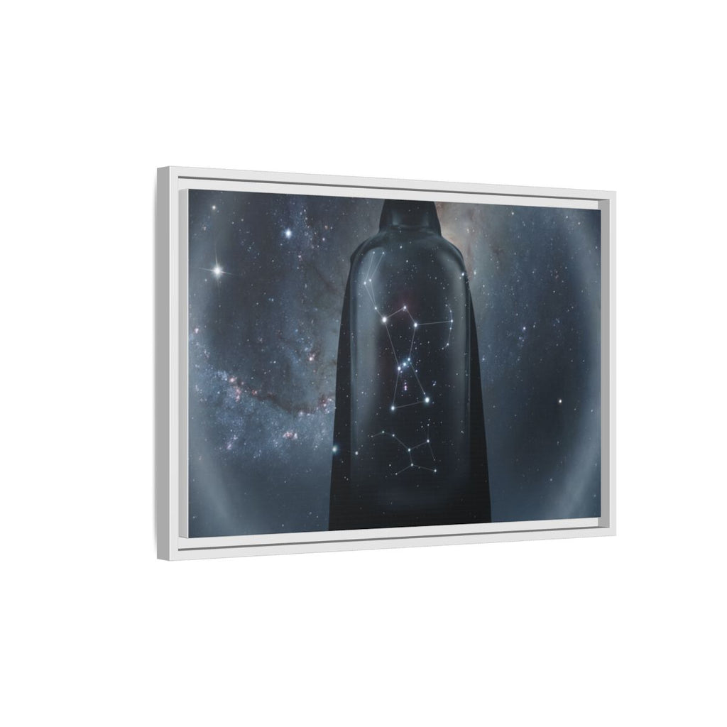 Framed Matte Canvas - Cosmic Sentinel — White / 1.25" (10×8, 12×9, 14×11, 16×12, 20×10, 18×12, 20×16, 24×16, 24×18, 36×12, 24×20, 32×16, 30×20, 30×24, 32×24, 48×16, 36×24, 48×24, 40×30, 60×20, 48×32, 60×30 & 60×40)